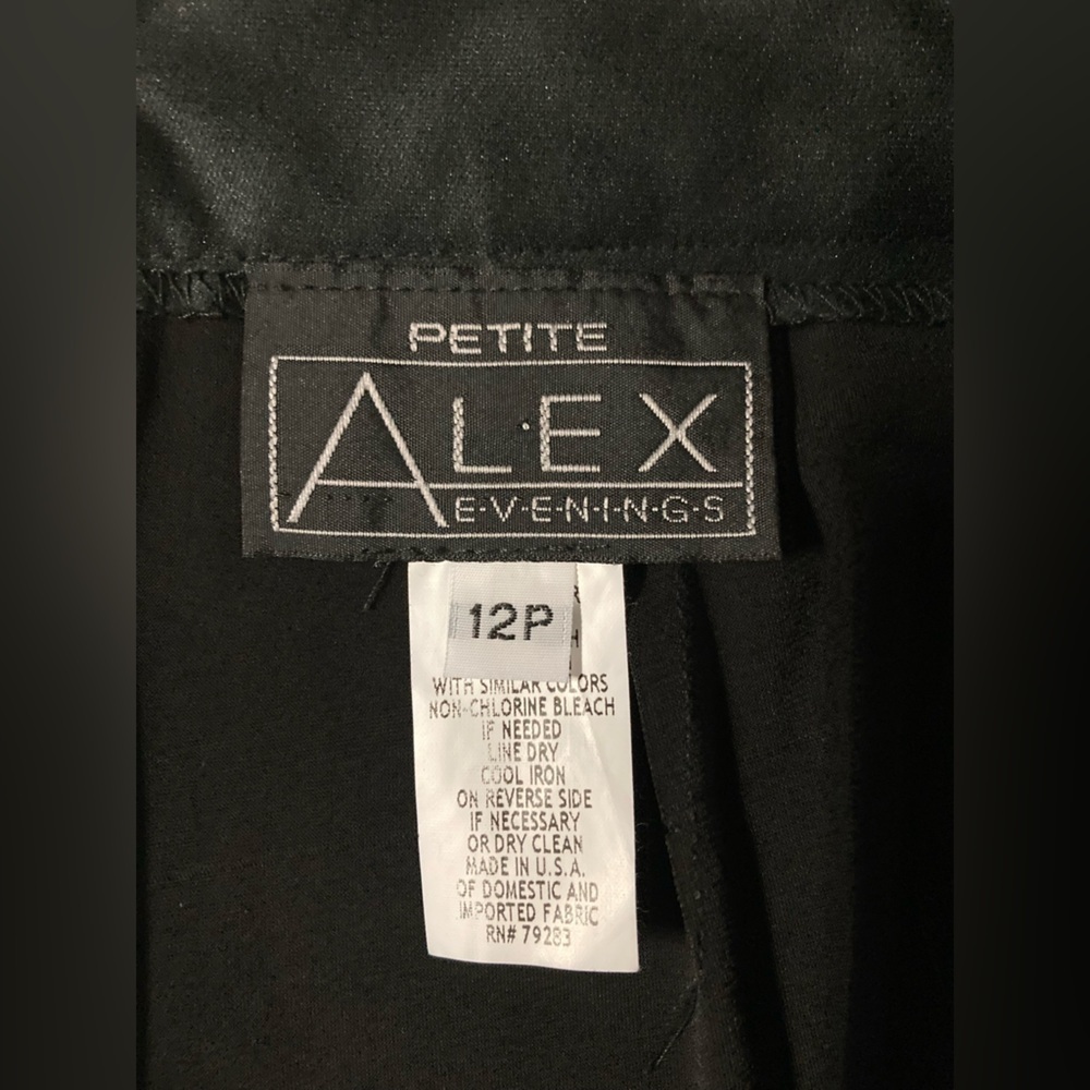 NWT Alex Evenings Women’s Size 12P Petite Black Pants - Picture 6 of 10